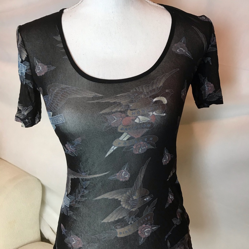 Harley Davidson Nylon Mesh sexy Top - Small